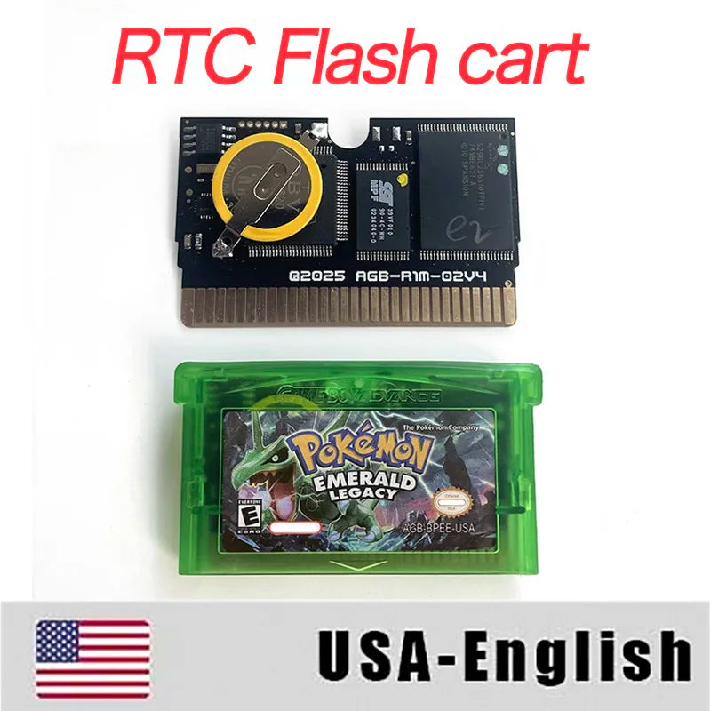 GBA Game USA ESP pokemon scorched silver radical red team rocket light platinum dark worship Cartridge Card Rom Hack ENGLISH