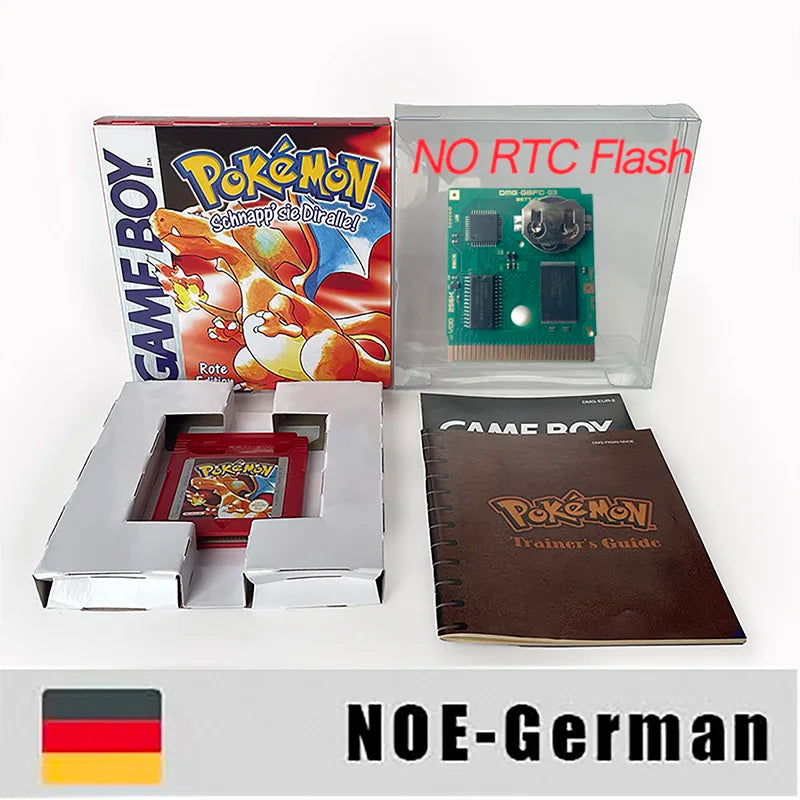 USA ITA NOE FRA ESP pokemon Gold silver RTC NO RTC Flash cart sealed 16 bit box tray manual Game Cartridge for GBC