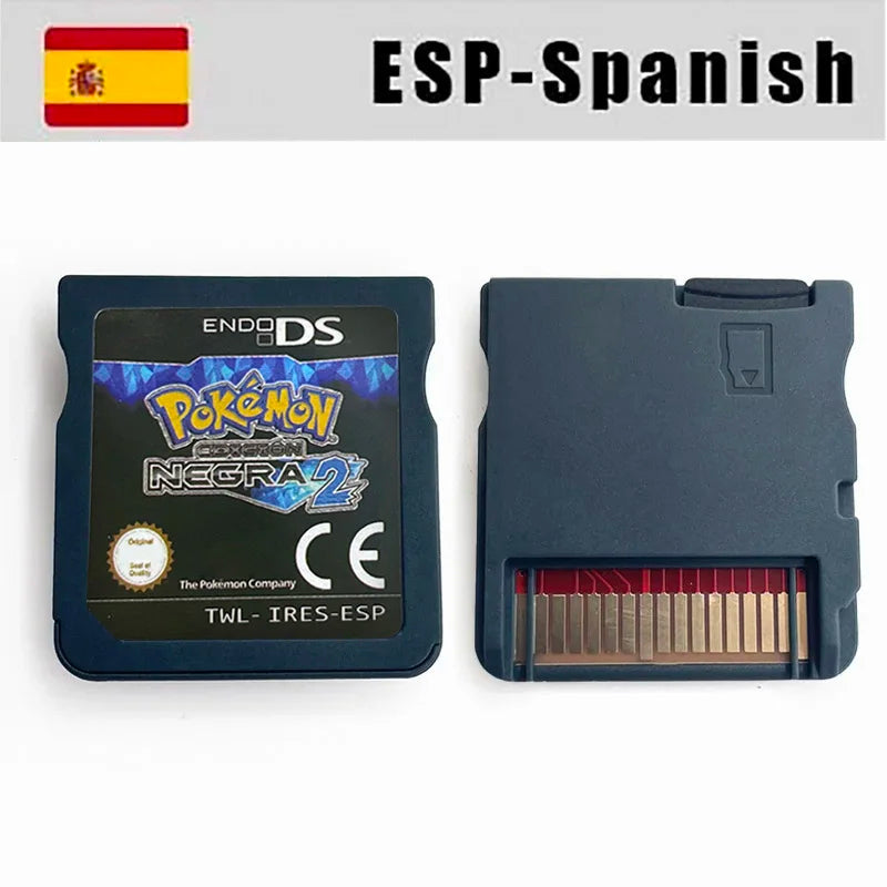 USA FRA ITA NOE ESP Pokemon HeartGold SoulSilver Black 1 2 White 1 2 Game Cartridge for DS NDS 3DS