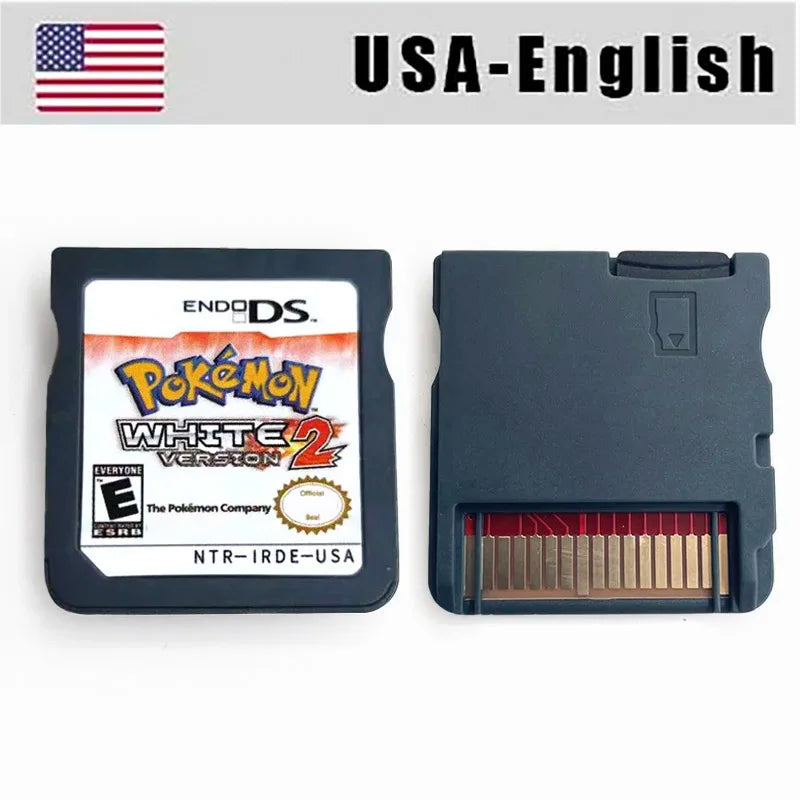 USA FRA ITA NOE ESP Pokemon HeartGold SoulSilver Black 1 2 White 1 2 Game Cartridge for DS NDS 3DS