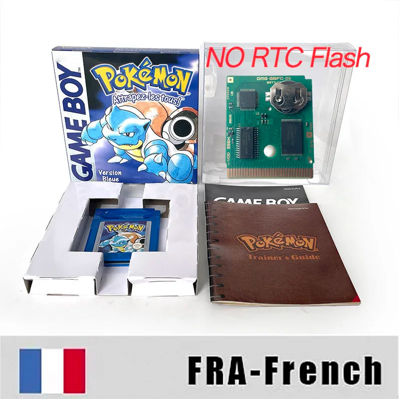 USA ITA NOE FRA ESP pokemon Gold silver RTC NO RTC Flash cart sealed 16 bit box tray manual Game Cartridge for GBC