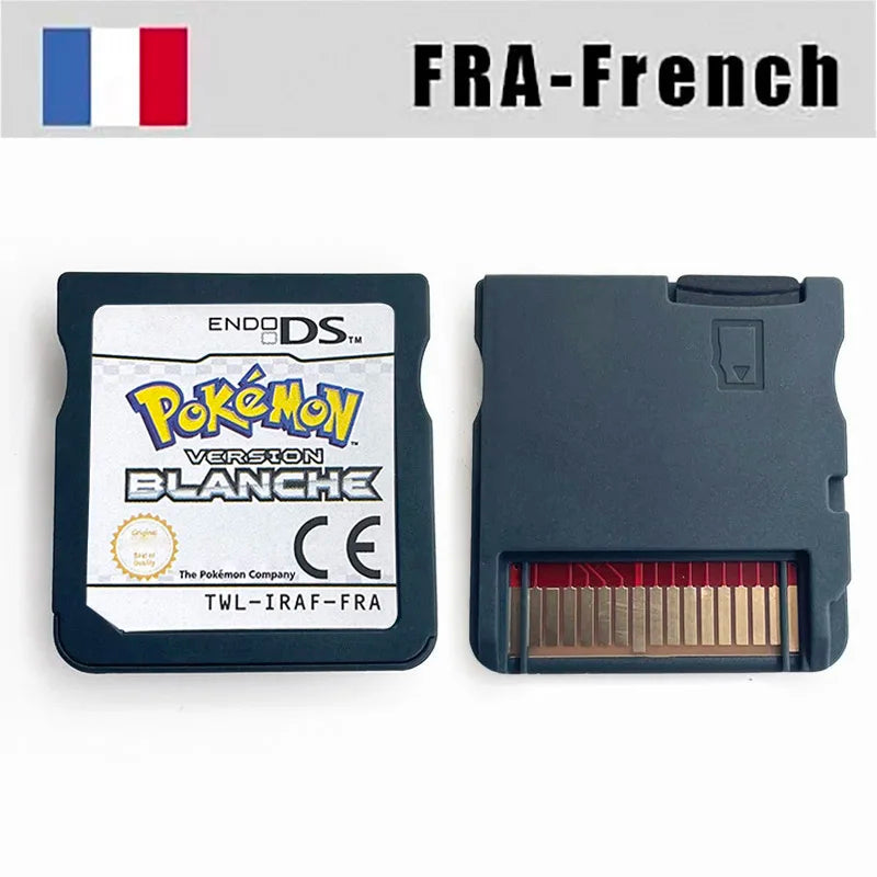 USA FRA ITA NOE ESP Pokemon HeartGold SoulSilver Black 1 2 White 1 2 Game Cartridge for DS NDS 3DS