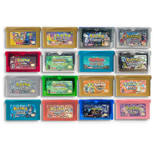 USA 1 M Flash Pokemon CLOVER psychic adventures platinum red Odyssey ASH GRAY GBA Game Rom Hack Cartridge Video Game Console
