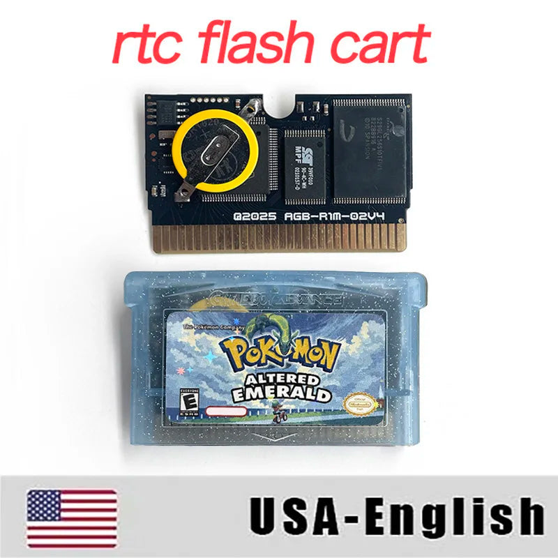 GBA Game USA ESP pokemon scorched silver radical red team rocket light platinum dark worship Cartridge Card Rom Hack ENGLISH