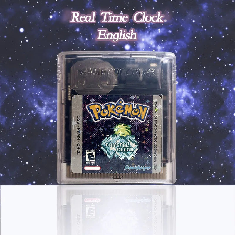 Pokemon crystal clear USA RTC Flash cart v2.5.10 GBC Nintendo Game Cartridge Video Game Console Card Rom Hack English