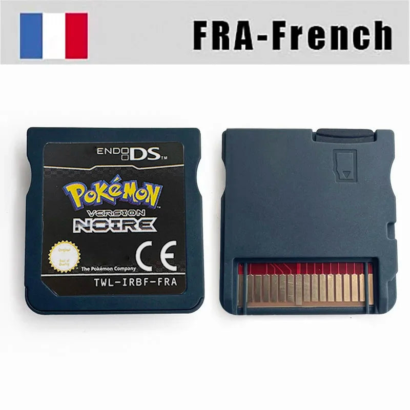 USA FRA ITA NOE ESP Pokemon HeartGold SoulSilver Black 1 2 White 1 2 Game Cartridge for DS NDS 3DS
