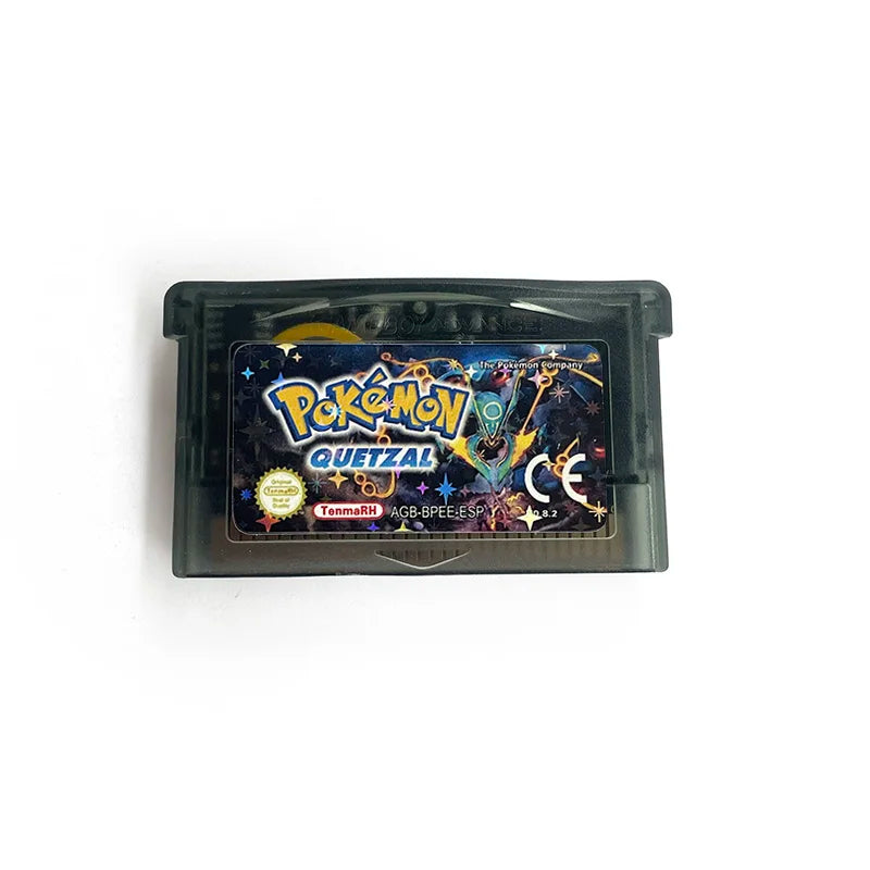 ESP Spanish RTC Flash cart pokemon QUEZAL team rocket glazed quetzal dark worship unbound Cartridge Card Rom Hack for gba