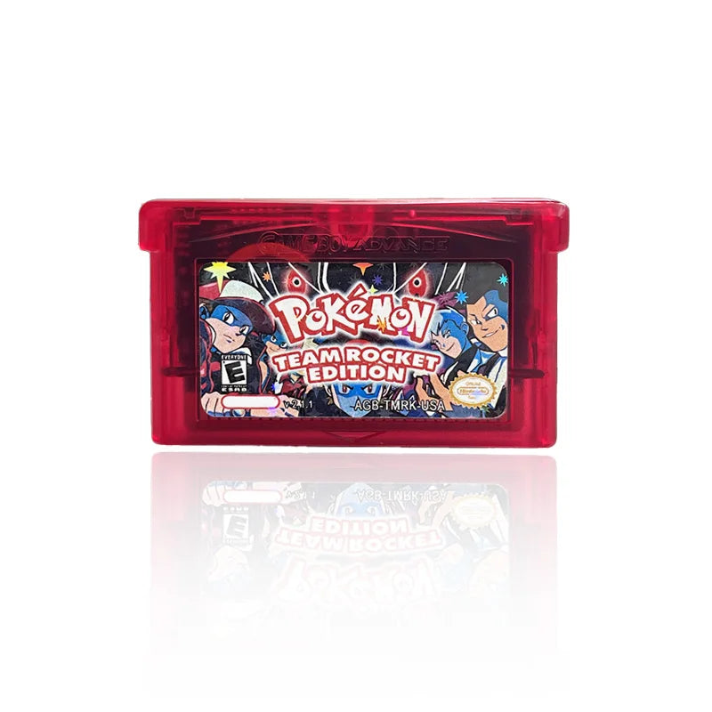 USA ESP RTC Flash cart Real Time Clock Pokemon team rocket edition Nintendo GBA Game Cartridge Video Console Rom Hack English Spanish