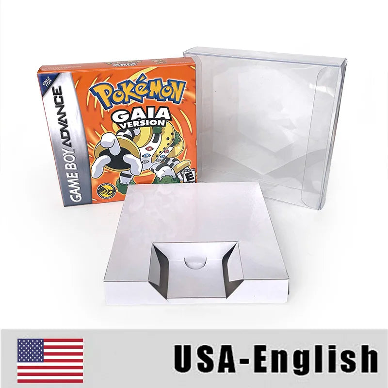 Pokemon GAIA USA ESP 1 M Flash cart GBA Nintendo box trey Game Cartridge Video Game Card Rom Hack Spanish English