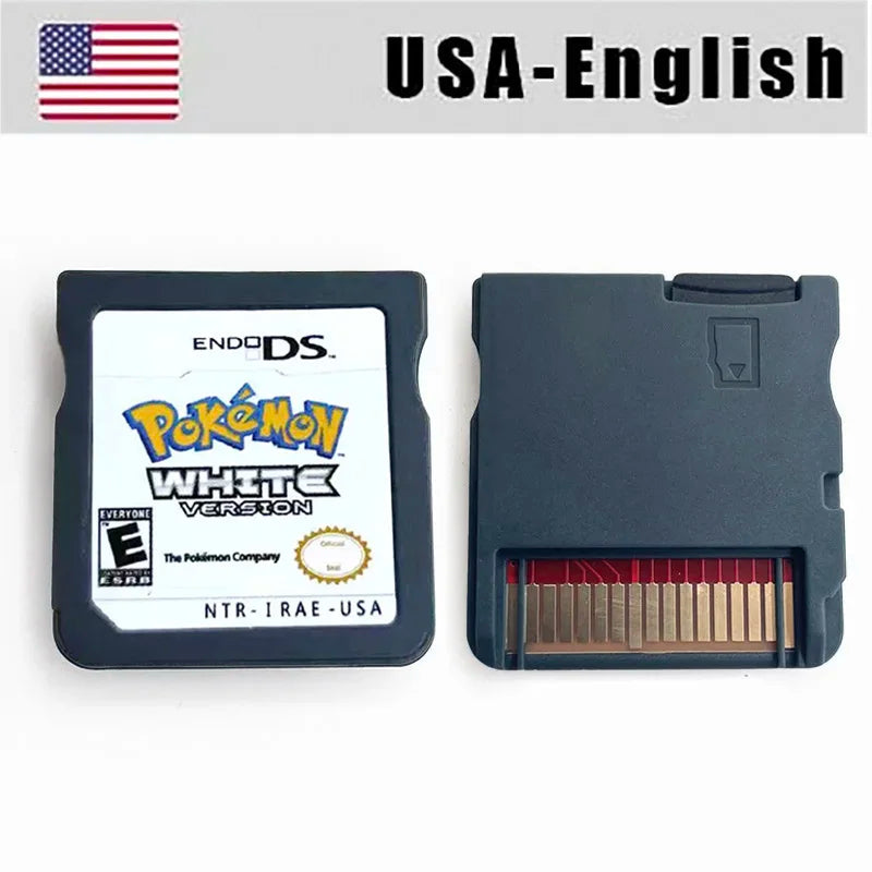 USA FRA ITA NOE ESP Pokemon HeartGold SoulSilver Black 1 2 White 1 2 Game Cartridge for DS NDS 3DS