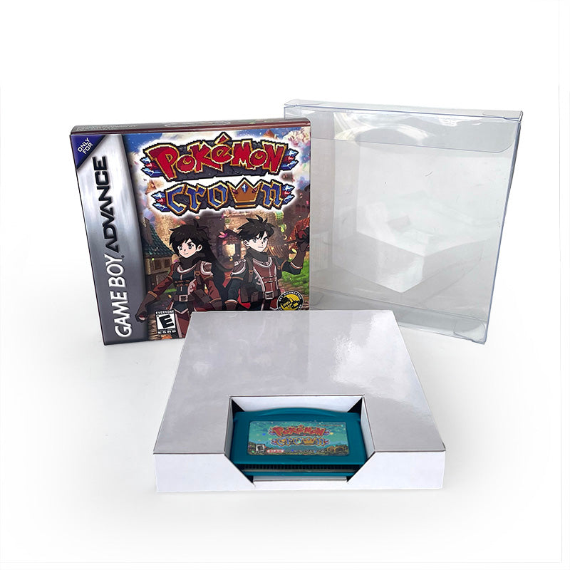 Pokemon Crown Rom Hacks with box English 1M Flash cart Game Cartridge for GBA