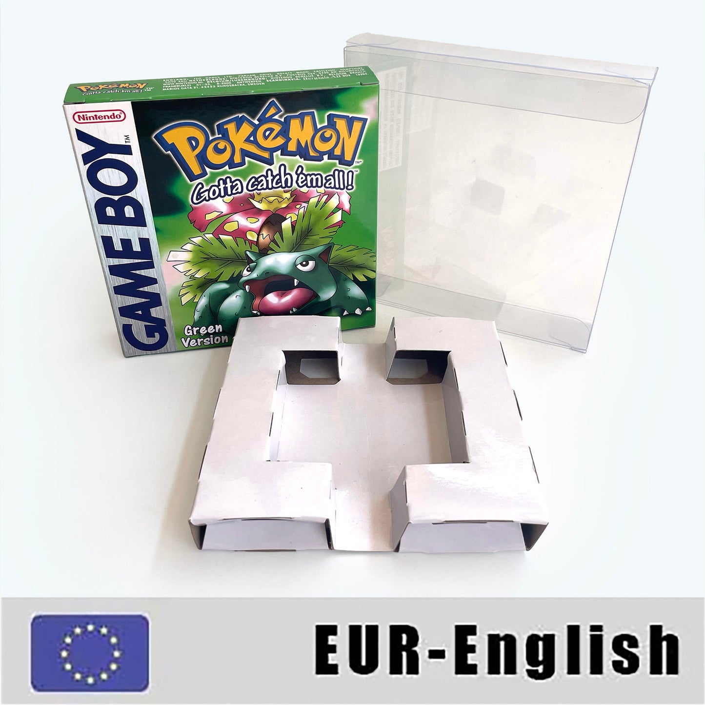 GBC GAME EUR english gbc game pokemon green Nintendo cartridge with tray box game boy color