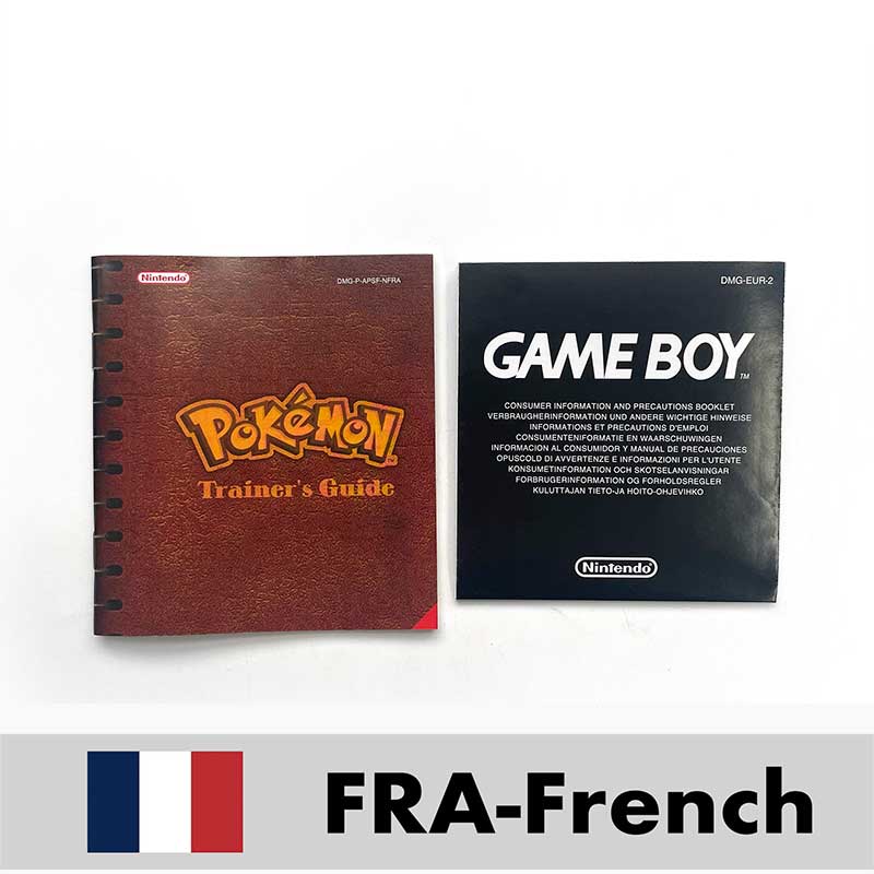 USA FRA NOE ESP ITA EUR Pokemon crystal gold silver red blue yellow Metallic FoilFinish Box Trey Manual label for GBC
