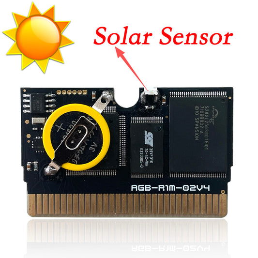 Flash Cartridge Fit Game Console Storage 1MB Static RAM Rewritable RTC Solar Light Sensor 32MB Cartridge Game Cartridge for GBA