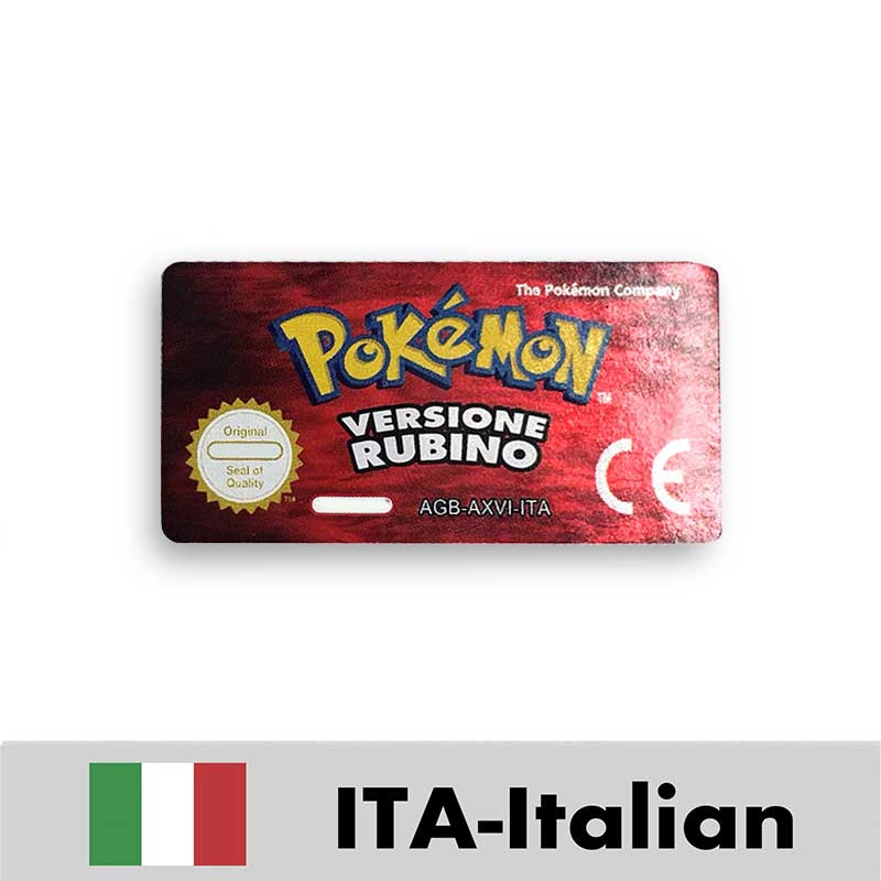 USA FRA NOE ESP ITA EUR Pokemon Emerald Sapphire Leafgreen Ruby Firered Metallic FoilFinish Box Trey Manual label for GBA