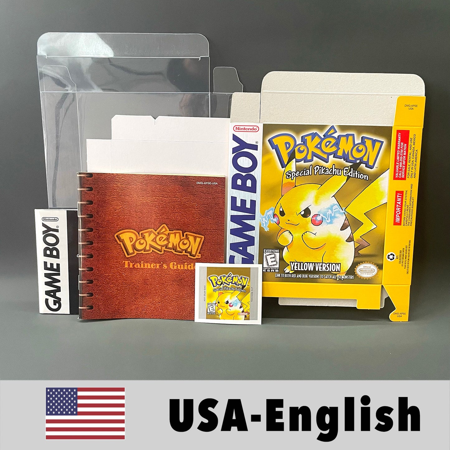 USA ITA NOE FRA ESP pokemon Gold silver RTC NO RTC Flash cart sealed 16 bit box tray manual Game Cartridge for GBC
