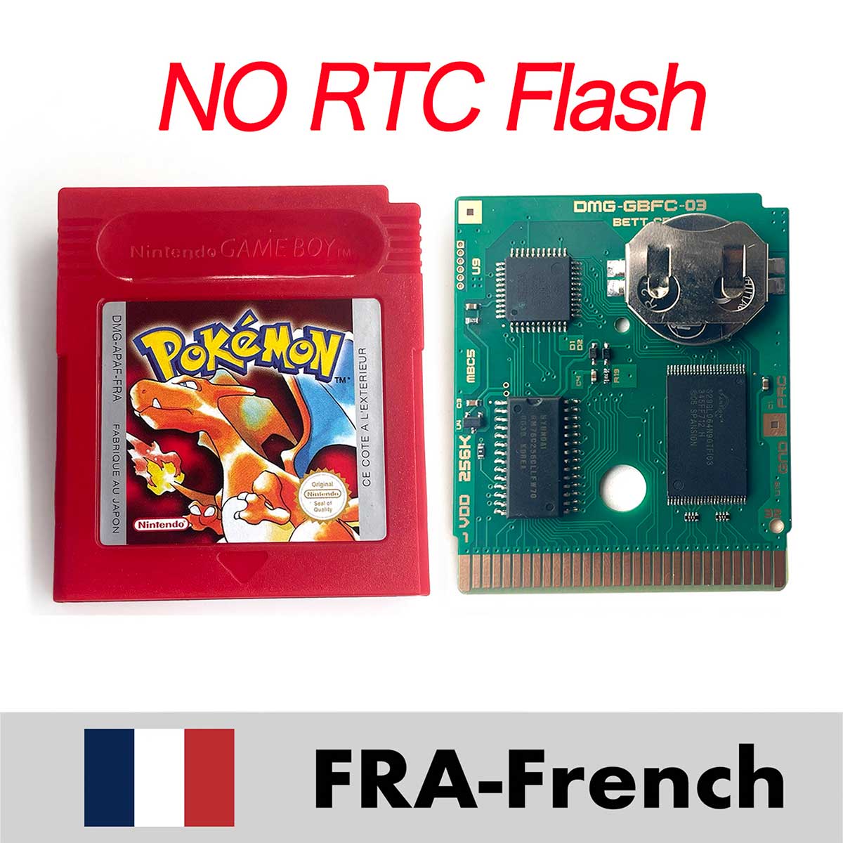 USA ITA NOE FRA ESP EUR version pokemon RTC Flash crystal gold silver NO RTC yellow red blue 16 bit Game Cartridge for GBC