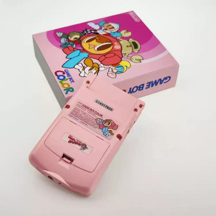 GBC customized GAMEBOY COLOR game console, high brightness handheld console, point-to-point full fit drilling kid