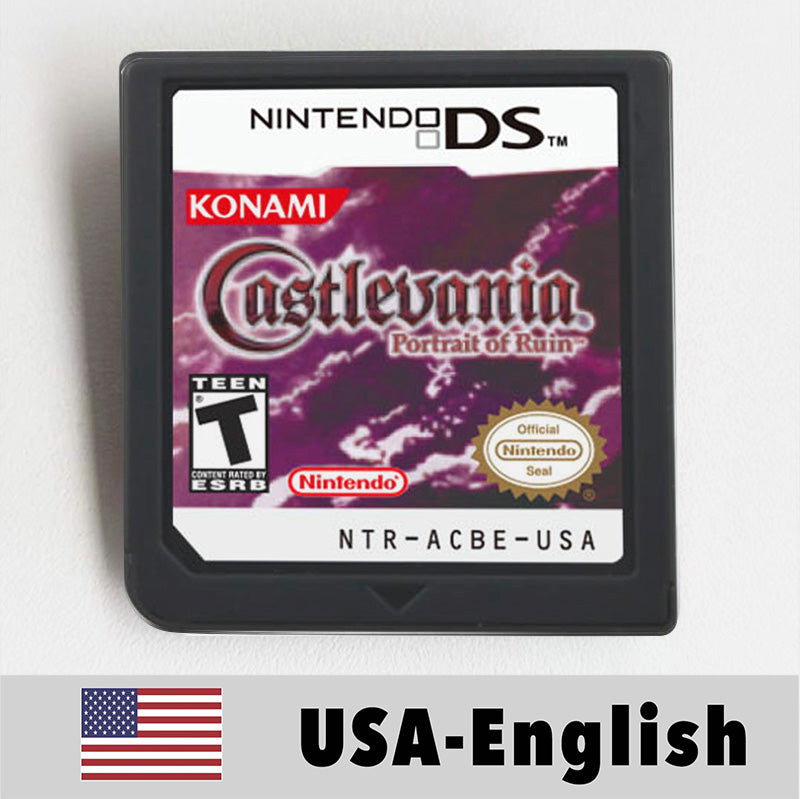 USA English Ace Attorney/Castlevania/Kirby/Rune Factory/Bomberman/Digimon World/Dragon Quest/Etrian Odyssey Game Cartridge for Nintendo Ds 3ds 2ds
