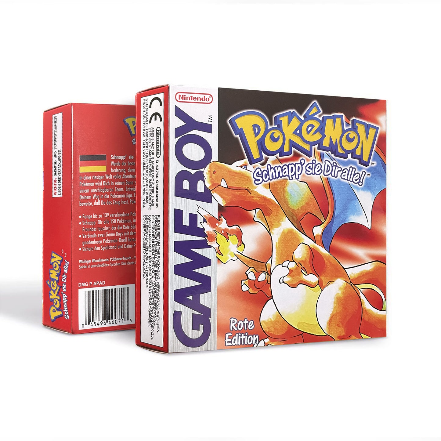 gbc game NOE German pokemon red version Battery save no RTC Flash pokemon rot cartridge with tray box gbc game boy color