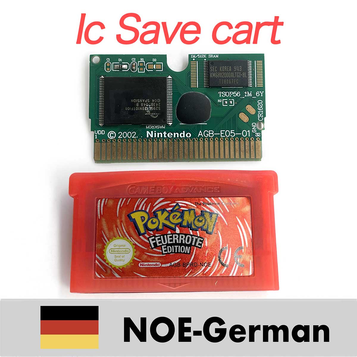 USA ESP NOE FRA EUR ITA IC Save cart Pokemon Emerald,firered,ruby,sapphire,leafgreen Game Cartridge for GBA multiple languages