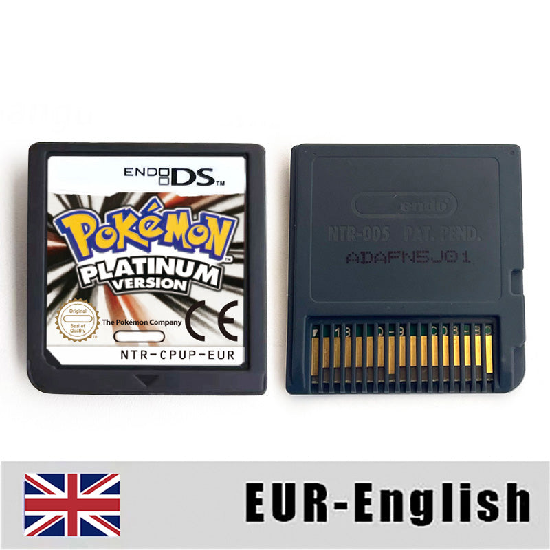 ESP ITA FRA USA EUR NOE Pokemon HeartGold SoulSilver Platinum Diamond Pearl Nintendo Video Console Game Cardride For DS 2DS 3DS