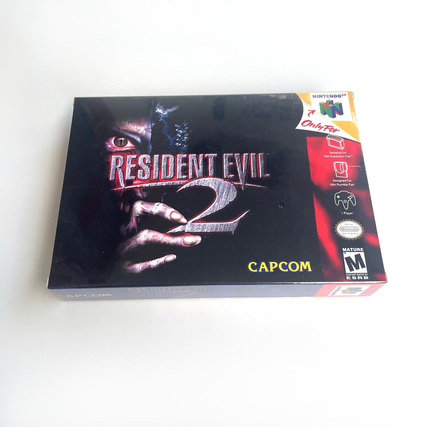 EUR PLA version English Resident Evil 2 game cartridge with tray box for N64 Nintendo 64