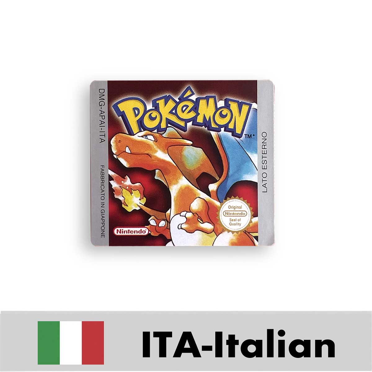 USA FRA NOE ESP ITA EUR Pokemon crystal gold silver red blue yellow Metallic FoilFinish Box Trey Manual label for GBC