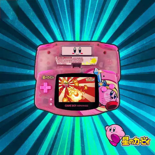 Star Kirby Modified High Brightness GBA Game Console Palm Compatible with GB Cartridge Vintage Edition