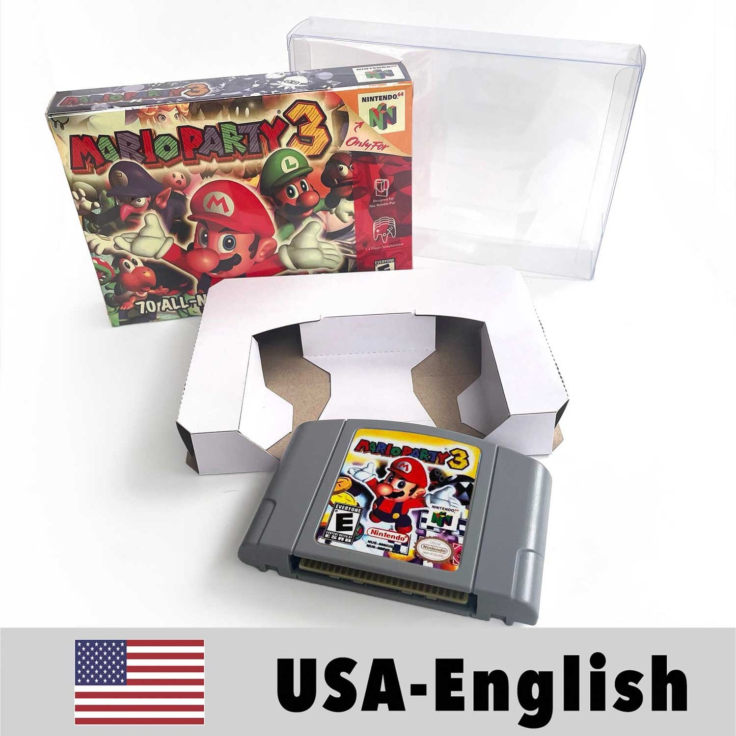 USA NTSC Banjo Donkey Kong 64 Kirby 64 Mario Party Pokemon Stadium Zelda Goldeneye 007 Game Cartridge Tray BOX for N64
