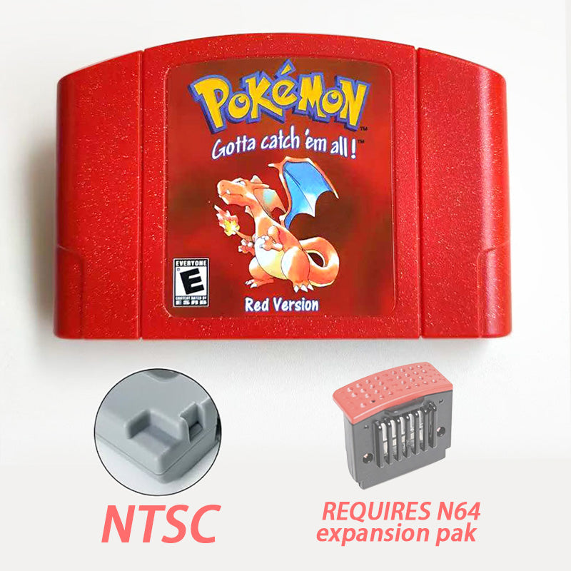 （Shipped from the United States) USA English IC Save Pokemon Emerald Leafgreen Ruby Firered Sapphire 5-in-1 Game Cartridge for GBAUSA NTSC Pokemon blue/crystal /red silver /yellow /gold /green Game Cartridge 64 Bit Game Consoles for N64