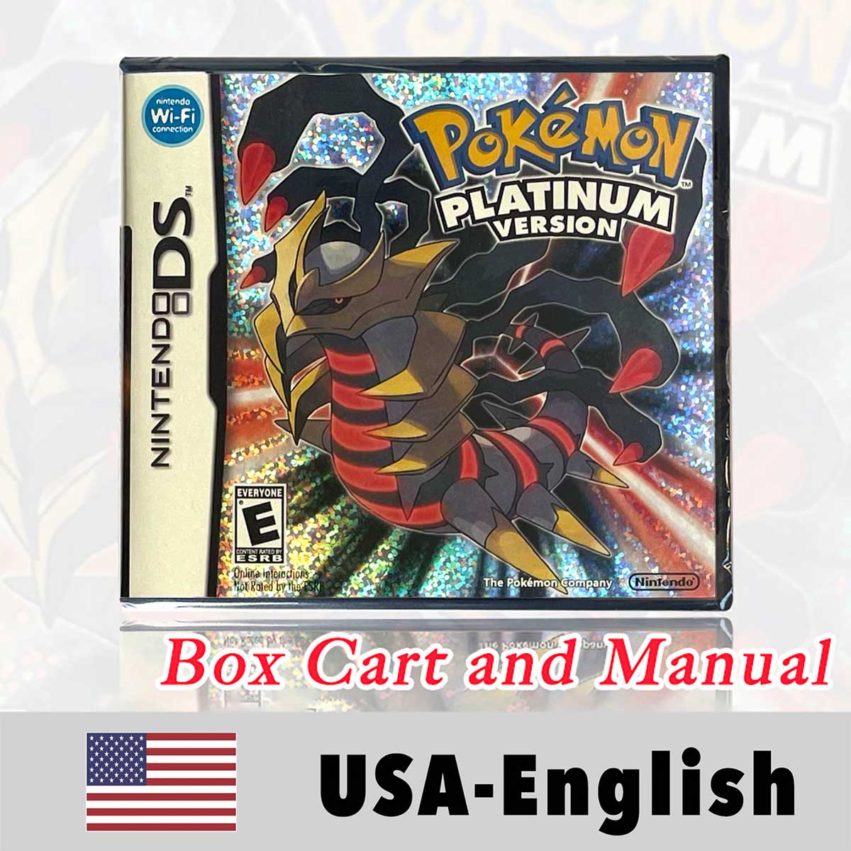 USA English Pokemon Platinum HeartGold SoulSilver Diamond Pearl Sealed Package Game Cartridge with Box and Manual for DS