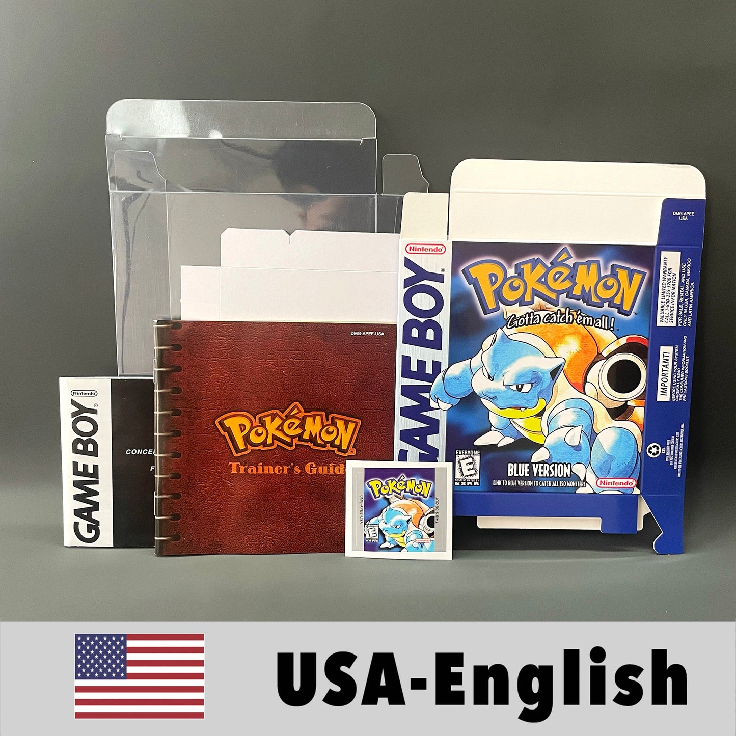 USA ITA NOE FRA ESP pokemon Gold silver RTC NO RTC Flash cart sealed 16 bit box tray manual Game Cartridge for GBC