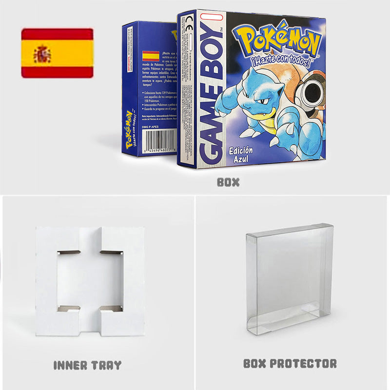 NOE ITA USA EUR ESP yellow green red gold crystal blue silver Pokemon Series Nintendo Metallic Holographic BOX trey for GBC