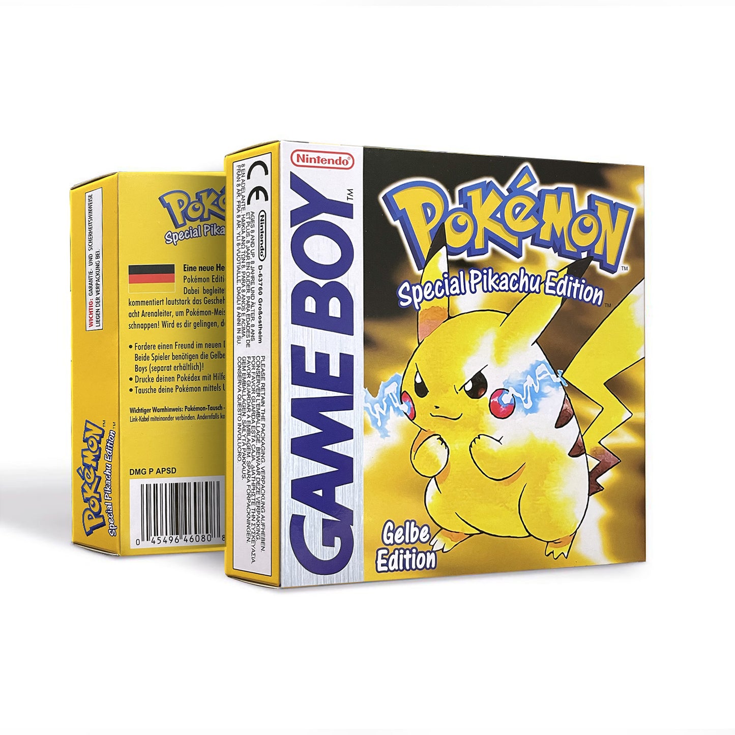 GBC game NOE German pokemon yellow version Nintendo Battery save NO RTC flash pokemon gelb cartridge tray box gbc game boy color