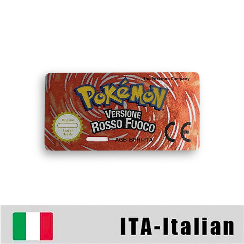 Pokemon Leaf Green Fire Red Ruby Emerald Sapphire Game Cartridge Label Stickers for Gba