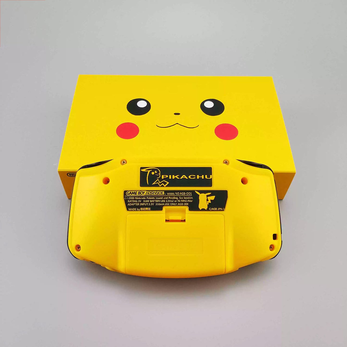 Original Gameboy GBA Gaming Console Pikachu Highlighted Limited Edition Palm