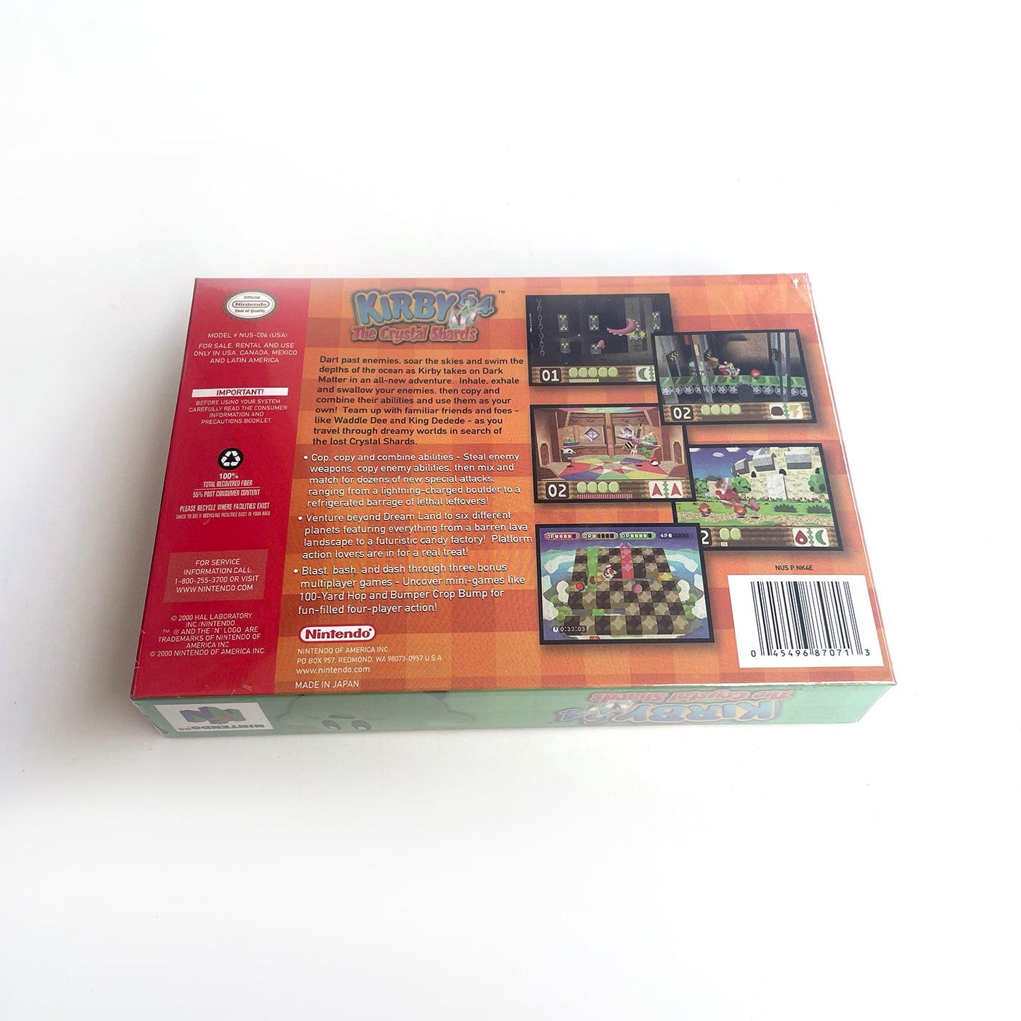 EUR PLA version English kirby 64 game cartridge with tray box for N64 Nintendo 64