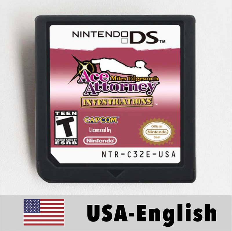 USA English Ace Attorney/Castlevania/Kirby/Rune Factory/Bomberman/Digimon World/Dragon Quest/Etrian Odyssey Game Cartridge for Nintendo Ds 3ds 2ds