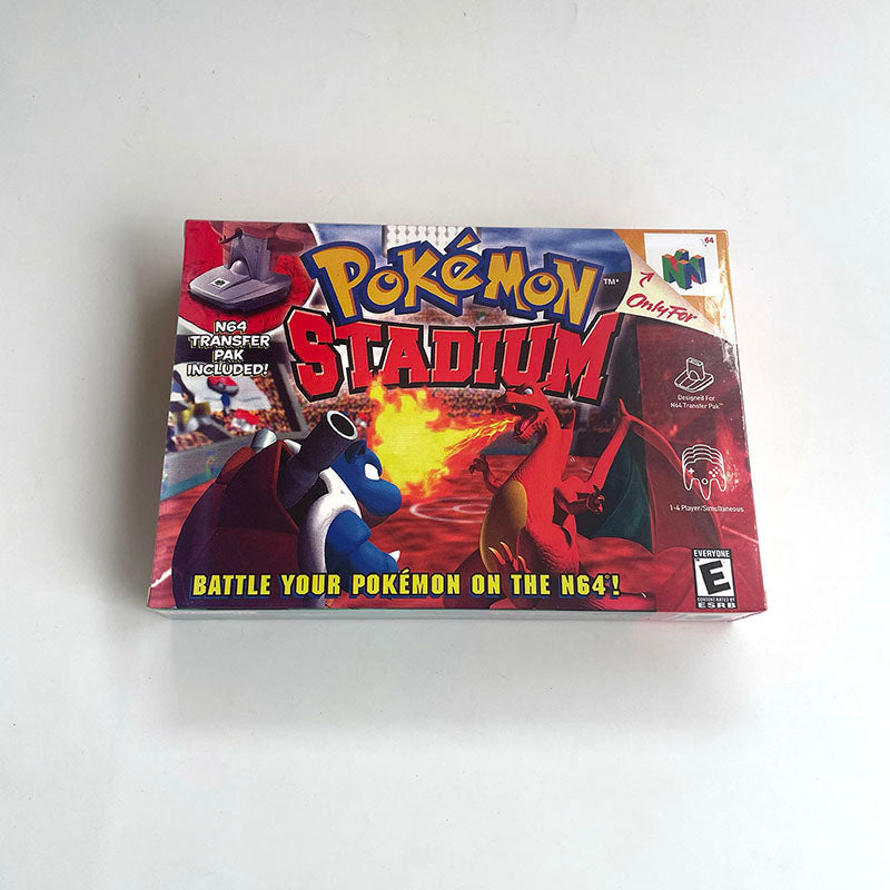 EUR PLA version English pokemon stadium 1 2 game cartridge with tray box for N64 Nintendo 64