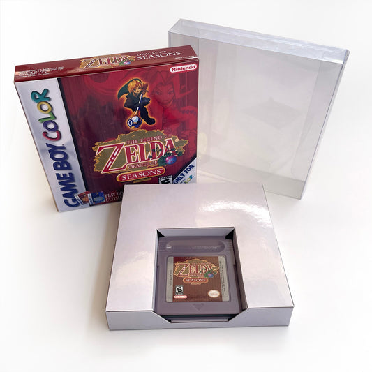 The Legend of Zelda: Oracle of Seasons cartridge with tray box for gbc game boy color