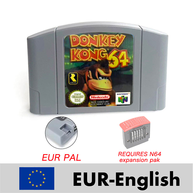 EUR PAL Version English Zelda Major Mask Resident Evil 2 Banjo Kazooie Mario Party 2 Game Cartridge for N64 Nintendo 64