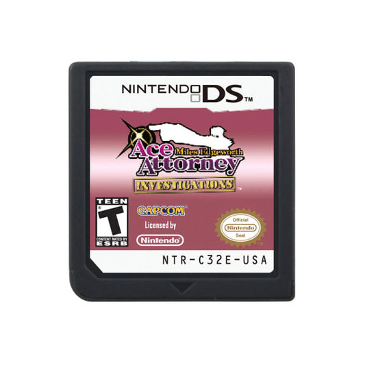 Ace Attorney Investigations Miles Edgeworth Game cartridge for Nintendo Ds 3ds 2ds