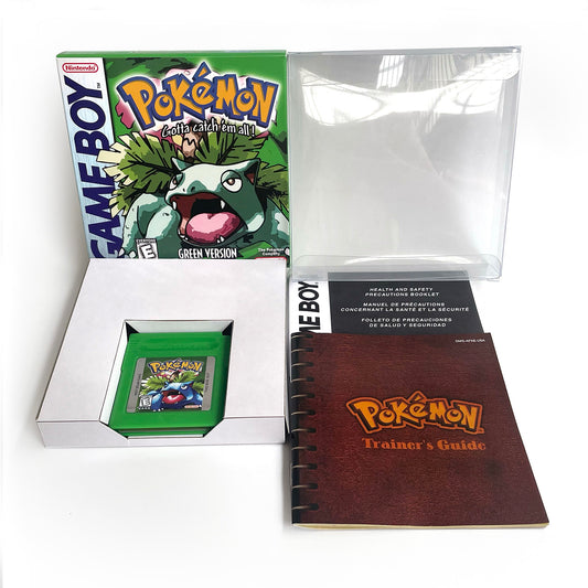 pokemon green version Battery save IC save Manual cartridge with tray box for gbc game boy color