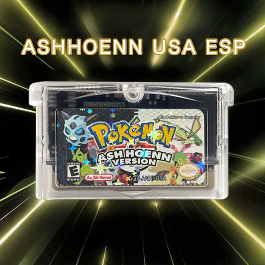 USA ESP Pokemon ash hoenn ( 1 M Flash cart ) Cartridge for GBA