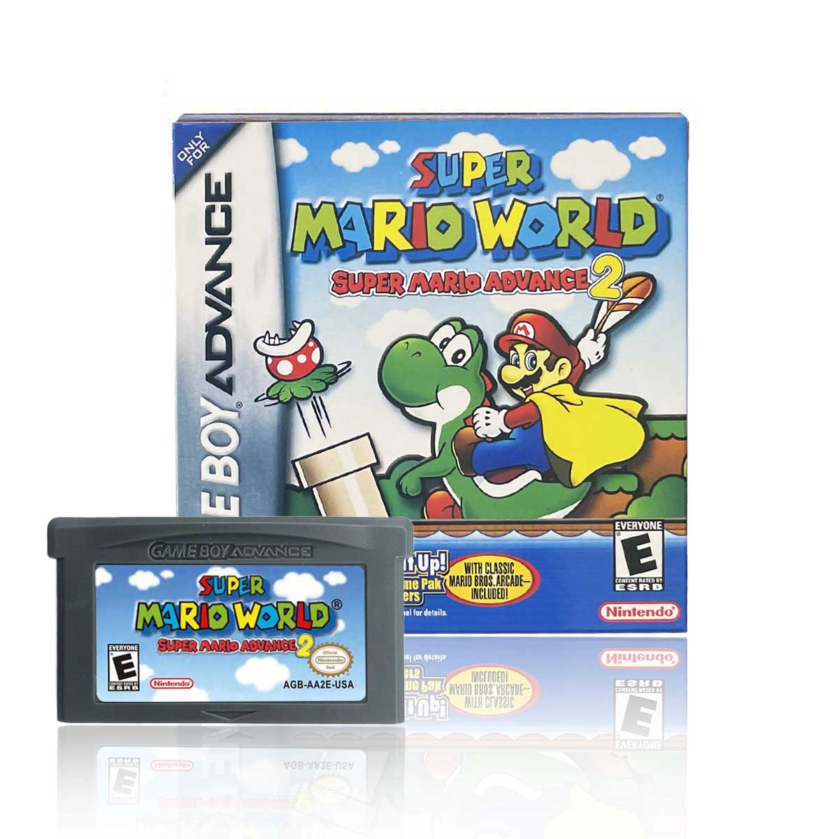 USA Englsih Super Mario Acvance 2 Cartridge with Tray Box for Gba Game Boy Advance