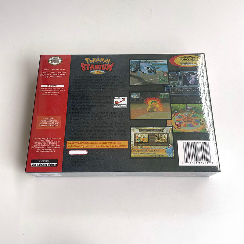 EUR PLA version English pokemon stadium 1 2 game cartridge with tray box for N64 Nintendo 64