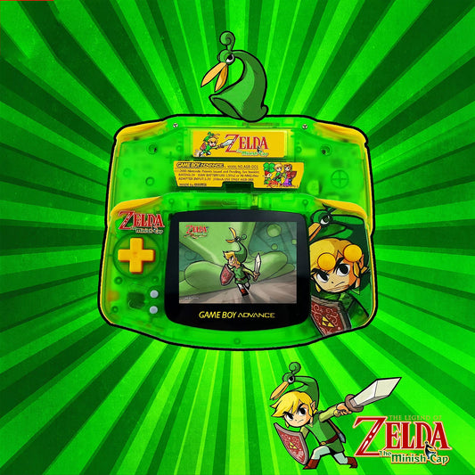 Nintendo GAMEBOY ZELDA Advance SFC GBA Color Gaming Console High Brightness Full Set Shell and Whole Machine