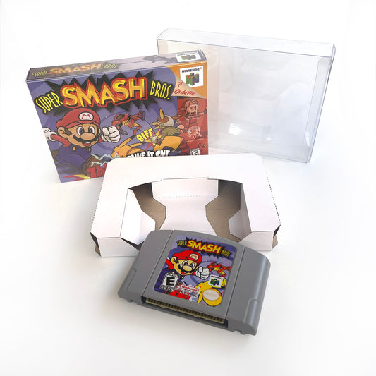 super Smash bros game cartridge with tray box for N64 Nintendo 64