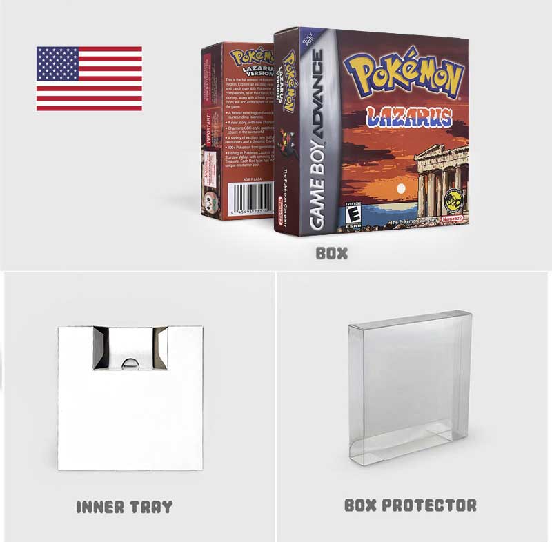 Pokemon lazarus v 2.0 ( RTC Flash cart ) Cartridge for GBA